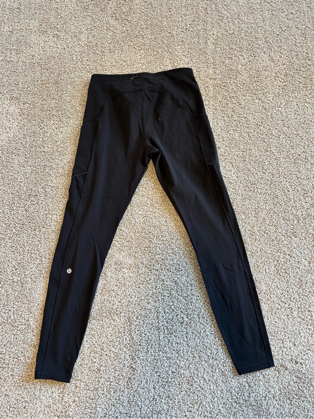 Lululemon Fast and Free Size 6 Black Leggings With Pockets